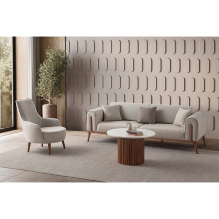 Edsy Home Riva 3+3+1 Koltuk Takımı Krem - Görsel 3