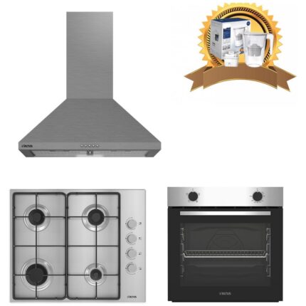 Altus Inox Ankastre Set 522 Inox Davlumbaz - 181 Gid Metal Ocak - 310 Inox Firin ( Su Arıtma Sürahisi )