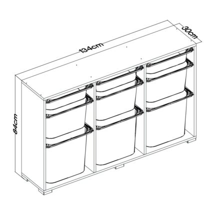 Pratico Bofi Ultra 3+3+3 Sepetli Çok Amaçlı Mutfak Kiler Dolabı - Görsel 5