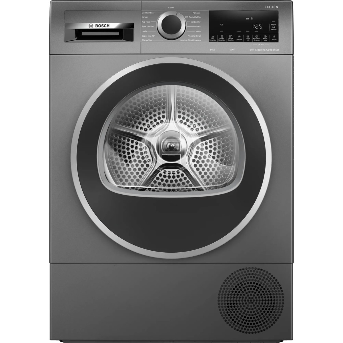 110000833636450.jpg Bosch Serie 6 Isı Pompalı Kurutma Makinesi 9 kg WQG2420RTR - Görsel 1