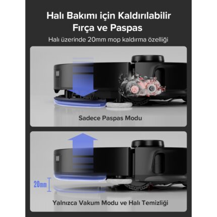 Roborock S8 Maxv Ultra Akıllı Robot Süpürge Siyah - Görsel 4