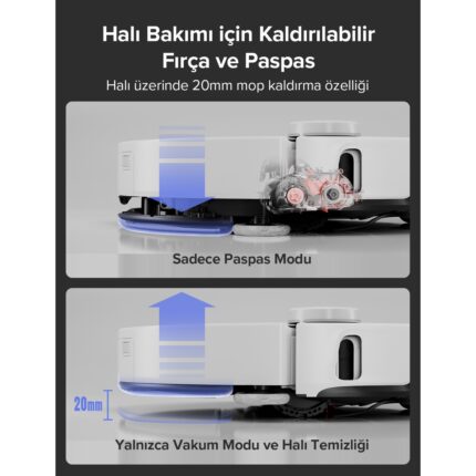 Roborock S8 Maxv Ultra Akıllı Robot Süpürge Beyaz - Görsel 4