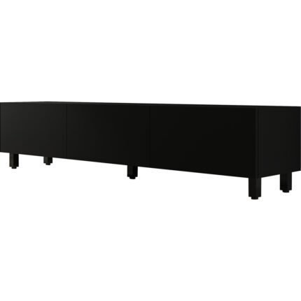 Ucuz Al Gece 3 Kapaklı 180  cm  Tv Sehpası - Siyah - Görsel 4
