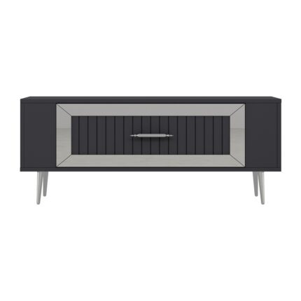 Cantek Dizayn RETROLP3CT Tv Sehpası Antrasit-Gümüş - Görsel 3