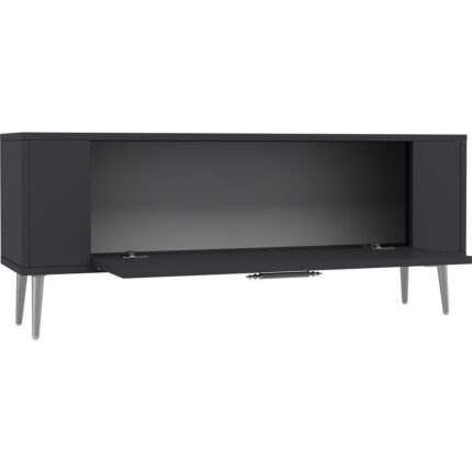 Cantek Dizayn RETROLP3CT Tv Sehpası Antrasit-Gümüş - Görsel 5