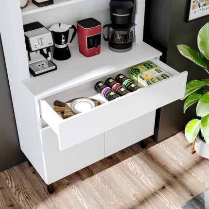 Roomart Venedik Kahve Köşesi, Çok Amaçlı Dolap, 2 Kapaklı 1 Çekmeceli Kiler Dolabı, Mutfak Dolabı - Görsel 4