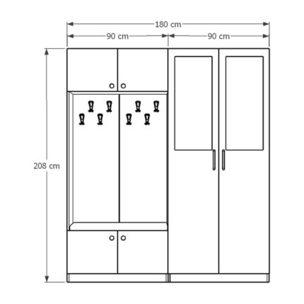 Asra Trend Vestiyer ve Portmanto V-02 180 cm - Görsel 4