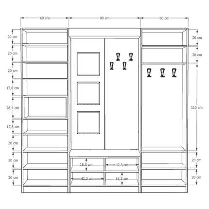 Asra Trend Vestiyer & Portmanto V-05 (210 cm ) - Görsel 4