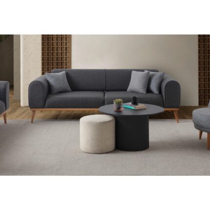 Edsy Home Rebul 3'lü Koltuk Antrasit - Görsel 2