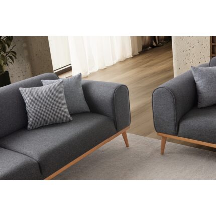 Edsy Home Rebul 3'lü Koltuk Antrasit - Görsel 4