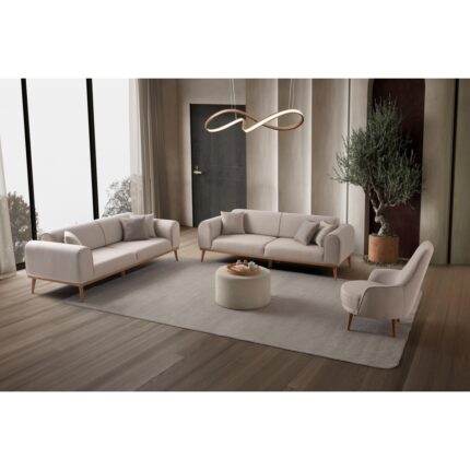 Edsy Home Rebull 3+3+1 Koltuk Takımı Sütlü Kahve - Görsel 2
