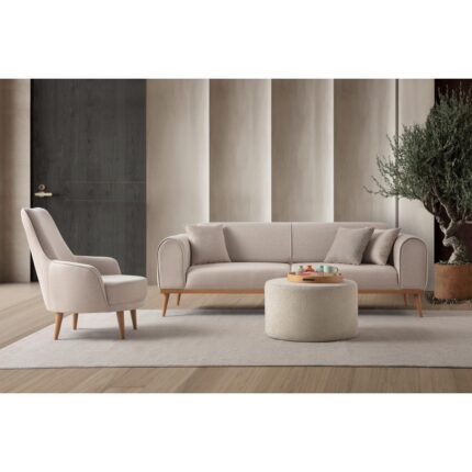 Edsy Home Rebull 3+3+1 Koltuk Takımı Sütlü Kahve - Görsel 3