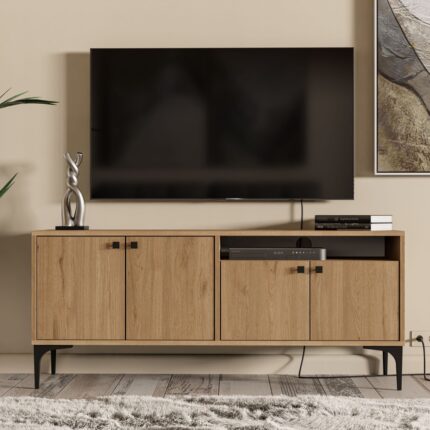 Mezza 1546 Artemis 139 cm Tv Ünitesi Sepet Rengi - Görsel 3
