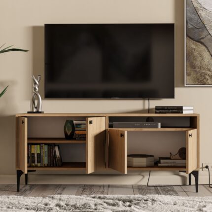 Mezza 1546 Artemis 139 cm Tv Ünitesi Sepet Rengi - Görsel 5