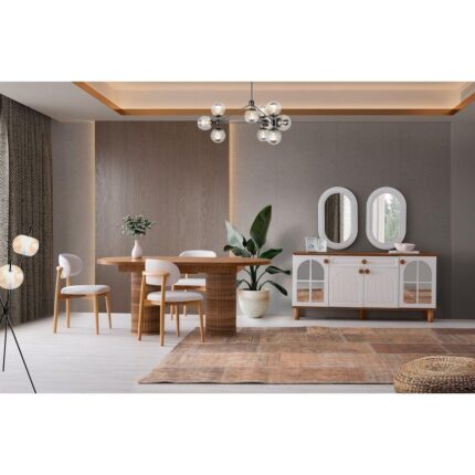 Avm 24 Ücretsiz MONTAJ-%100 Mdf-Aytaşı-Bohem Platin Aynalı Konsol - Görsel 2