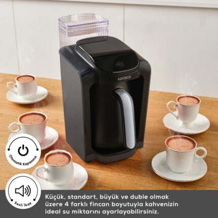 Karaca Hatır Otomatik Su Alma Hazneli Türk Kahve Makinesi Galaxy Gray - Görsel 5
