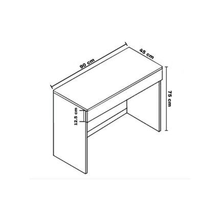 Bicabin Mdf Arya Novella Mode Çekmeceli Makyaj Masası (Beyaz) - Görsel 4