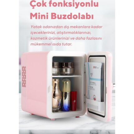 Kumtel Pembe Mini İçecek ve Kozmetik Buzdolabı - Görsel 5