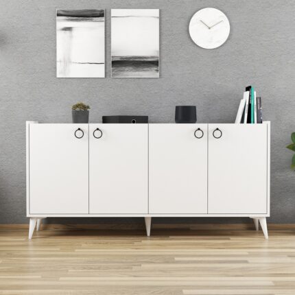 Ferniso Mobilya 165 cm Konsol Beyaz - Görsel 2