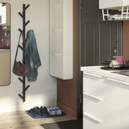 IKEA 3 Adet Dolap Içi Plastik Ayakkabı Tepsisi 46 x 35 cm  3'lü Set Ayakkabılık Koyu Gri - Görsel 5