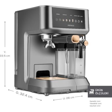 Karaca Mycaffe Barista S10 Entegre Süt Hazneli Otomatik Espresso Latte ve Cappuccino Mak. Copper - Görsel 2