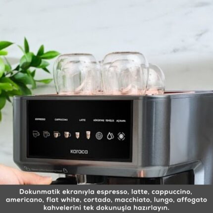 Karaca Mycaffe Barista S10 Entegre Süt Hazneli Otomatik Espresso Latte ve Cappuccino Mak. Copper - Görsel 4
