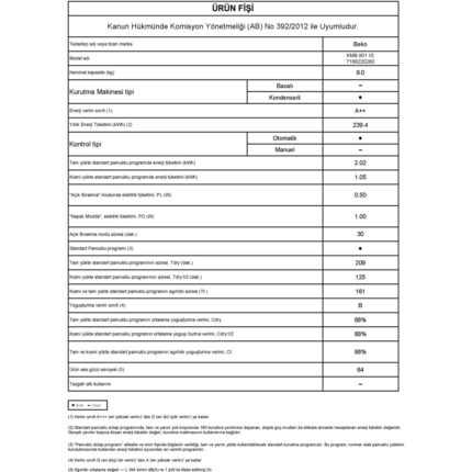 Beko KMB 901 IG 9 Kg Kurutma Makinesi - Görsel 5
