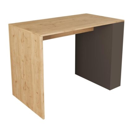 Bimossa Pablo L4920 Bar Masası 120  cm  Sepet Ahşap Beyaz 4 Raflı Açık Depolamalı Oturmalı Modern Mutfak Masası - Görsel 5