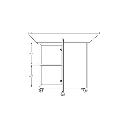 Asra Trend MDF Katlanır Mutfak Yemek Çalışma Masası, Beyaz-Safir Meşe, 155×75×70 cm, KM-13 - Görsel 5