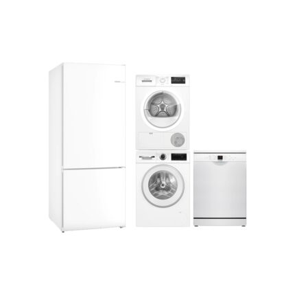 Bosch Dörtlü Beyaz Eşya Seti (KGN76VWE0N-WGA142X2TR-WTH22200TR-SMS26DW00T)