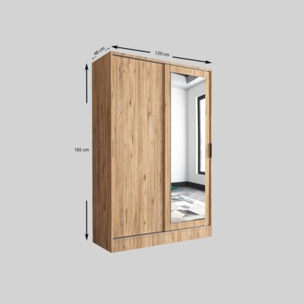 Tumblera Aura Dual Pine Portmanto Vestiyer Ayakkabılık Aynalı 2 Sürgü Kapaklı - Görsel 5