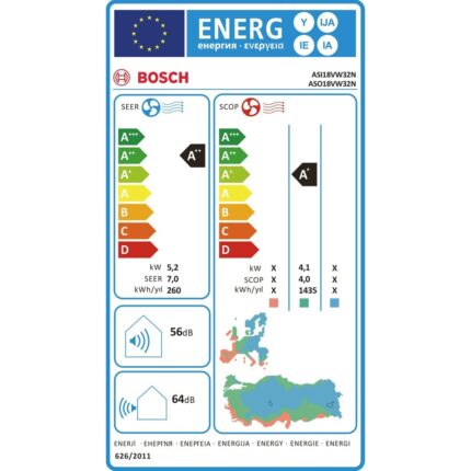 Bosch ASX18VW32N A++ 18000 Btu Inverter Duvar Tipi Klima - Görsel 2
