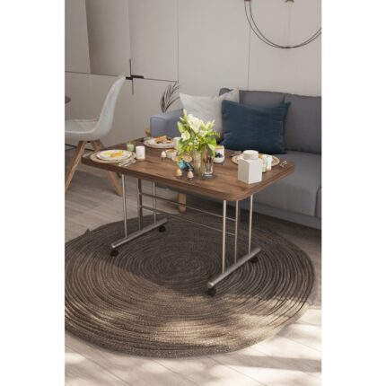 Avenza Livingtekerlekli Masa Orta Sehpa En 70 Boy 110 Yükseklik 58 Metal Ayaklı