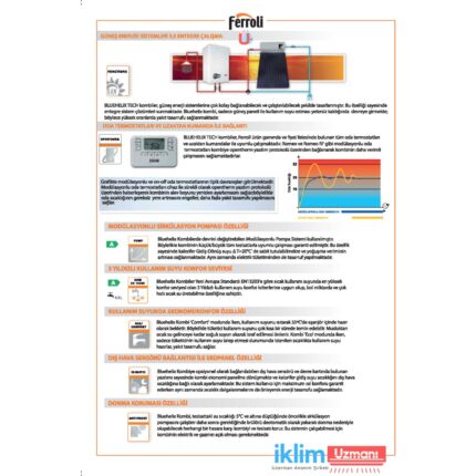 Ferroli Bluehelix Tech 25/27 Kw (22.000 Kcal) Tam Yoğuşmalı Kombi - Görsel 3