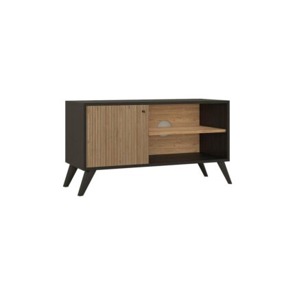 Bimossa B4030 Lisa Tv Ünitesi Siyah-Sepet 100CM - Görsel 5