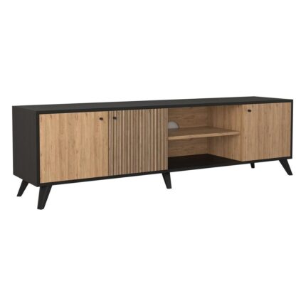 Bimossa E1030 Lisa Tv Ünitesi Siyah-Sepet 180CM - Görsel 5