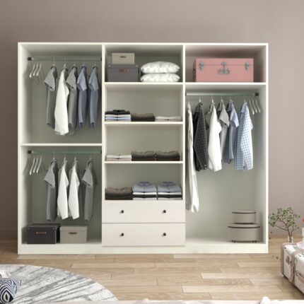 Rabi Mobilya Rose 6 Kapak 2 Çekmece Aynalı Gardırop - Görsel 5
