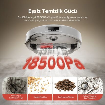 Roborock Qrevo Curv Akıllı Robot Süpürge Beyaz - Görsel 3
