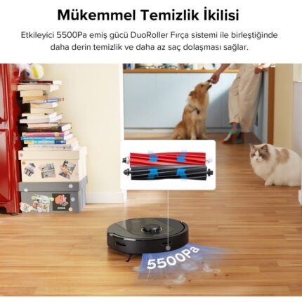 Roborock Q5 Pro Siyah Robot Süpürge - Görsel 4