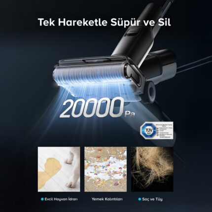 Roborock F25 Ace Islak Kuru Akıllı Dikey Süpürge - Siyah - Görsel 4