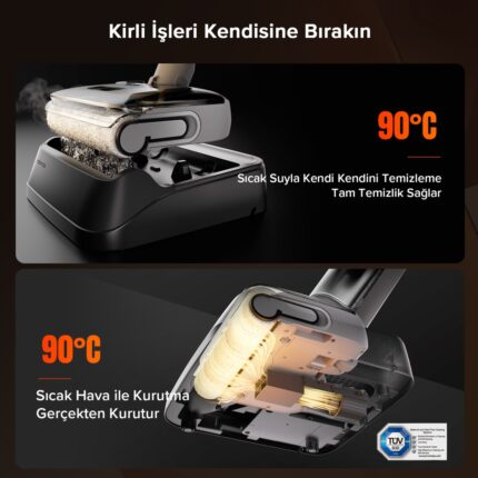 Roborock F25 Rt Islak Kuru Akıllı Dikey Süpürge - Görsel 5