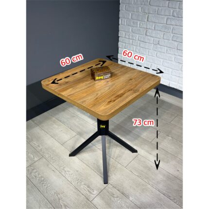 Hey Modüler Mobilya Zeren Kare Balkon Masası Mutfak Yemek Masası 60 cm - Görsel 5