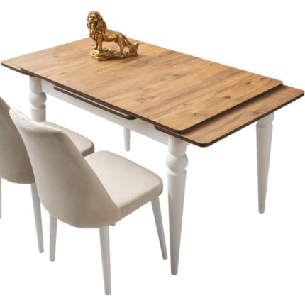Viento Mobilya Arda Siyah Mermer Desen Yanlardan Açılır 120X80 Masa (Açılımış Ölçüsü 180X80) - Görsel 2