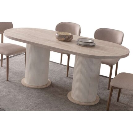 AlfaCountry Mobilya Travertino Modern Yemek Masası  Takımı 4 Sandalye - Görsel 3