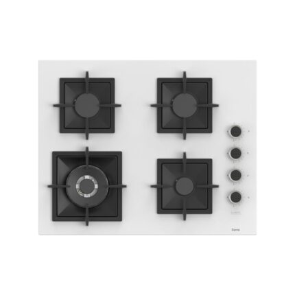 Ferre Steamart-Fryart-Sılentart Serisi Beyaz Set (SC406-WFA + QEP64CB +D064-SA) - Döküm Izgara / 65 cm Ocak - Görsel 2