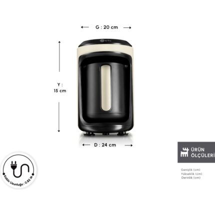 Karaca Hatır Hüp 2 In 1 Türk Kahve Makinesi / Filtre Kahve Makinesi Soft Cream - Görsel 2