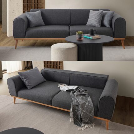 Edsy Home Rebul 3'lü Koltuk Antrasit