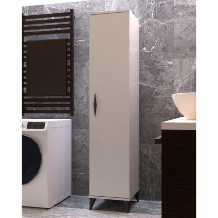 Mossano Vesso Tek Kapaklı Dolap Çok Amaçlı Dolap Banyo Dolabı Mutfak Dolabı Kiler Dolabı Raflı Dolap - Görsel 3