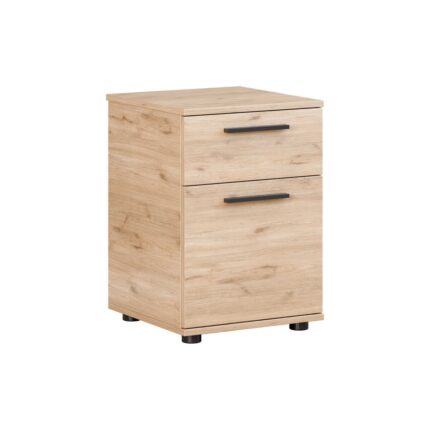 Adore Mobilya White Çekmeceli Kapaklı Komodin - Florida Meşe 40X57X41 cm - Görsel 4