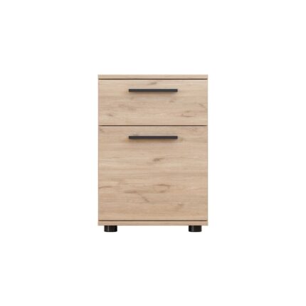 Adore Mobilya White Çekmeceli Kapaklı Komodin - Florida Meşe 40X57X41 cm - Görsel 5